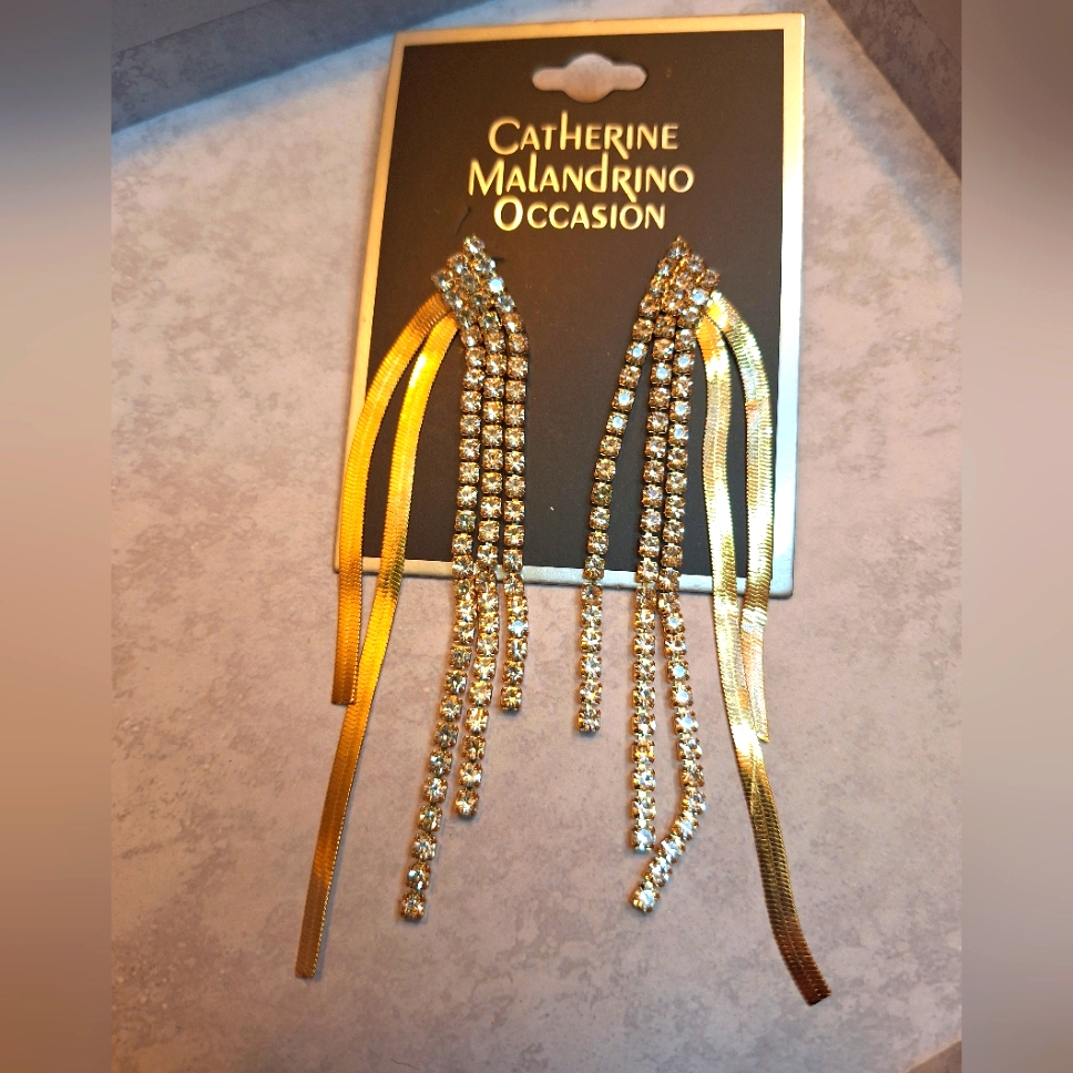 Catherine Malandrino Gold And Silver Dangle Earrings